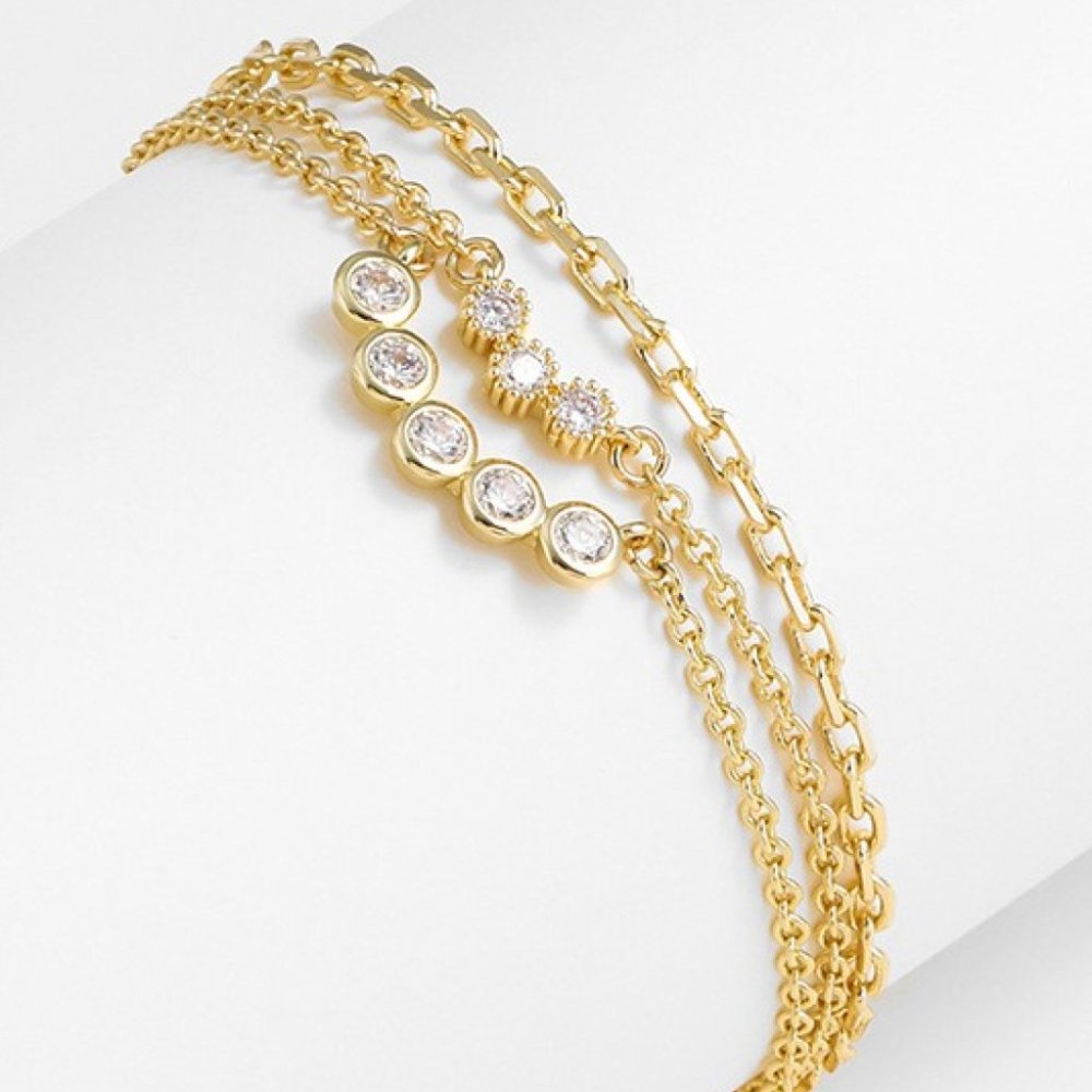 Zircon Layered Bracelet For Women